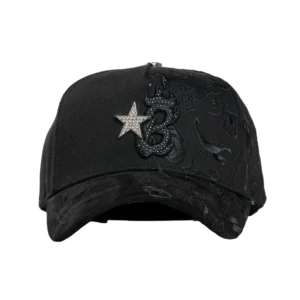 Barbas Hats B Star gorra premium negra con logotipo B Star